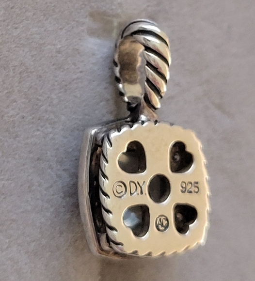 David Yurman Petite Albion Prasiolite & Diamonds pendant - Picture 7 of 13